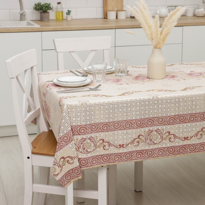 

Клеёнка ажурная Lace «Богатство», ширина 137 см, рулон 20 метров, цвет золотой