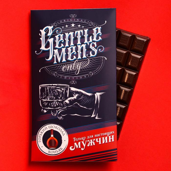 Горький шоколад Gentlemen's, коньяк, 100 г.