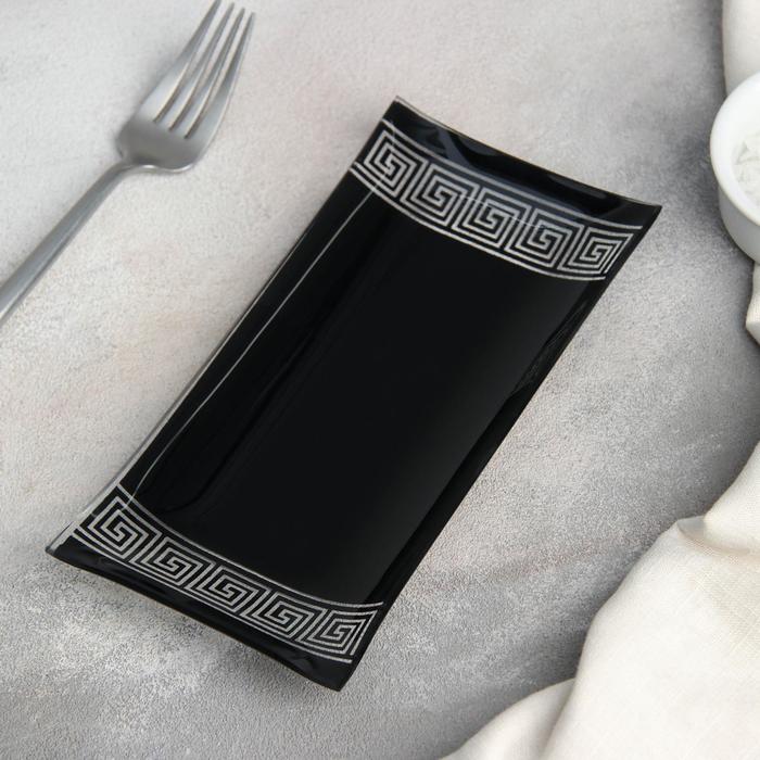 Блюдо «Версаче», 19×9 см, цвет чёрный