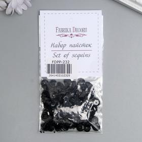 

Набор пайеток "Fabrika Decoru" №232, 7 мм, чёрный