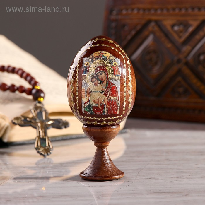   Сима-Ленд Сувенир Яйцо на подставке икона Божья Матерь Достойно есть