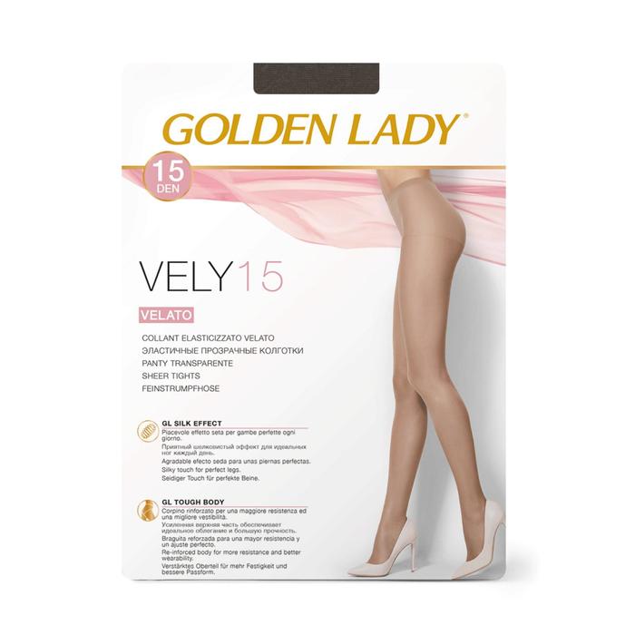 

Колготки женские Golden Lady Vely, 15 den, размер 2, цвет fumo