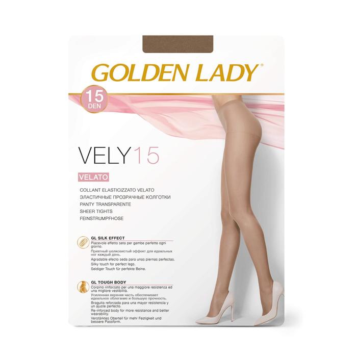 

Колготки женские Golden Lady Vely, 15 den, размер 2, цвет melon