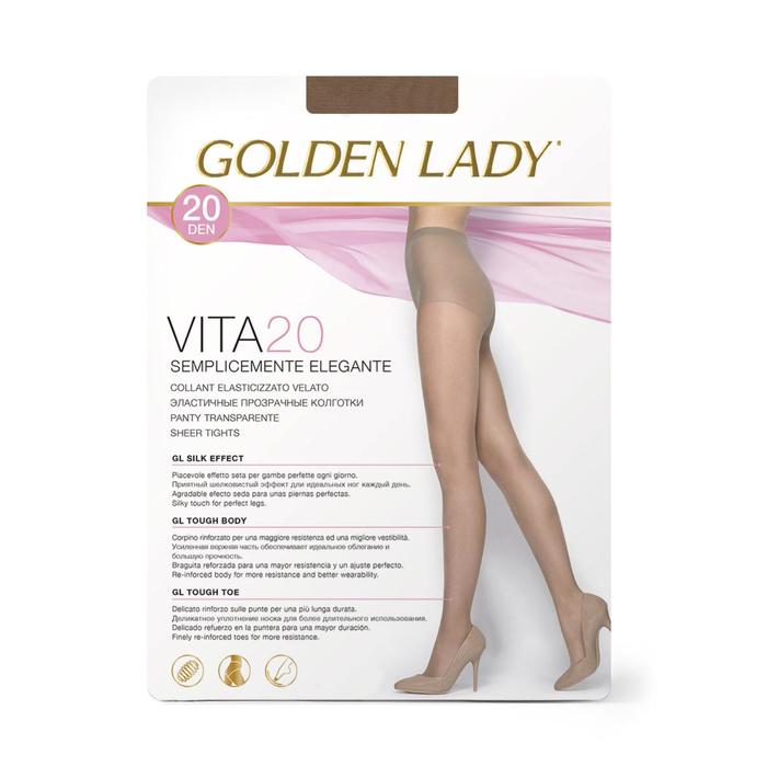 

Колготки женские Golden Lady Vita, 20 den, размер 2, цвет cognac