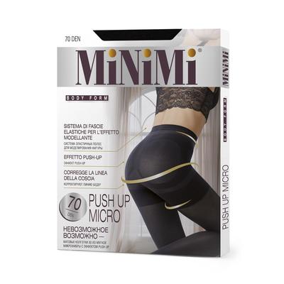 Колготки женские MiNiMi Push Up Micro, 70/140 den, размер 2, цвет nero