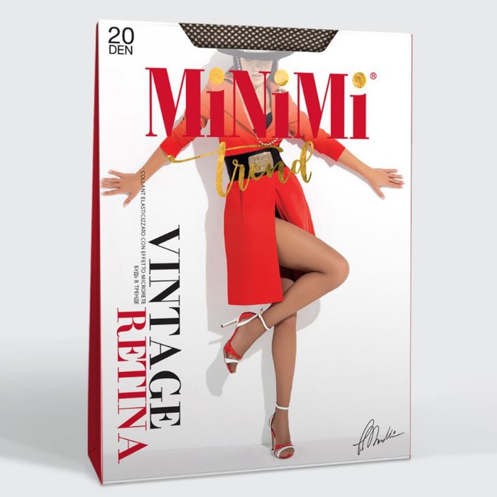 

Колготки женские сетка MiNiMi RETINA, цвет карамель (caramello), размер L/XL