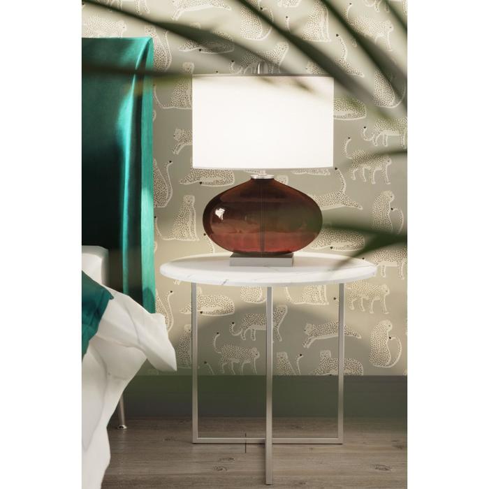 Стол журнальный «Альбано», 550 × 550 × 500 мм, цвет белый мрамор
