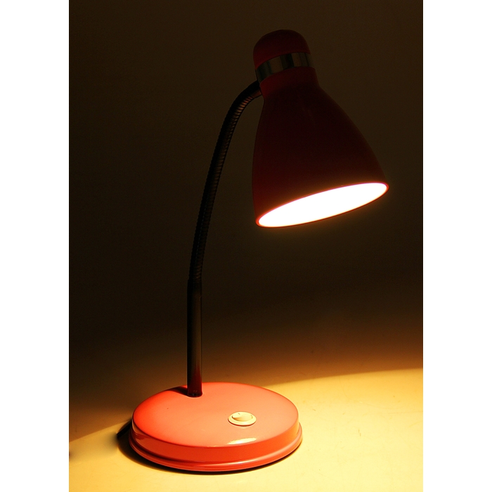 Лампа настольная с выкл. "Простота" розовая