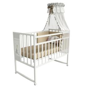 

Кровать детская Mini Loft 3D - My friends колесо-качалка (молочный) 1200х600