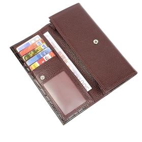 

Портмоне, клапан, отдел дя купюр, монет и карт, бордо флотер/бордо крокодил