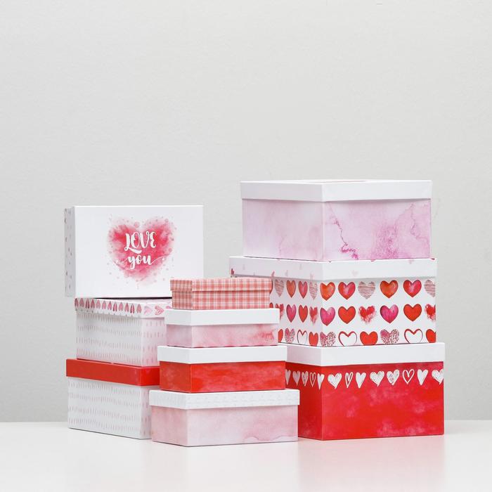 

Набор коробок 10 в 1 "LOVE, 30,5 х 20 х 13 - 12 х 6,5 х 4 см