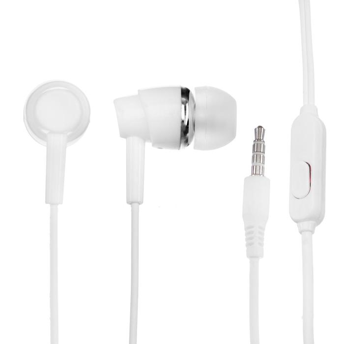 Наушники Red Line Stereo Headset SP07, вакуумные, микрофон, 116 дБ, 32 Ом, 1.2 м, белые