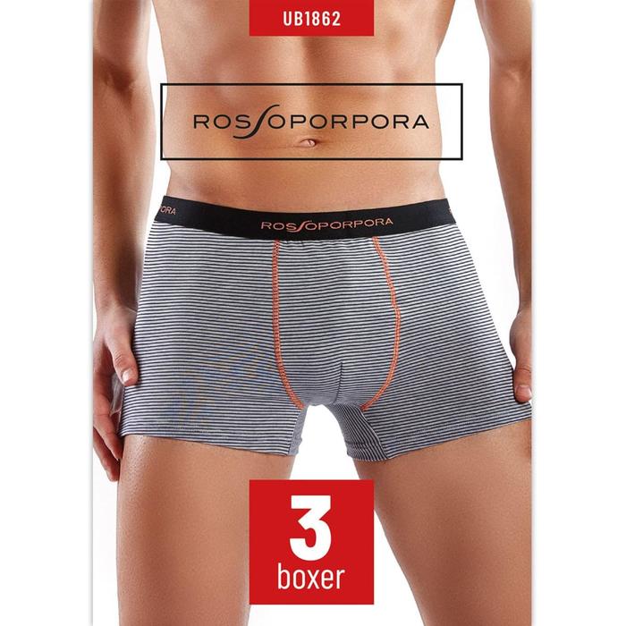 фото Трусы мужские boxer uomo, размер 48/m, 3 шт в уп. rossoporpora