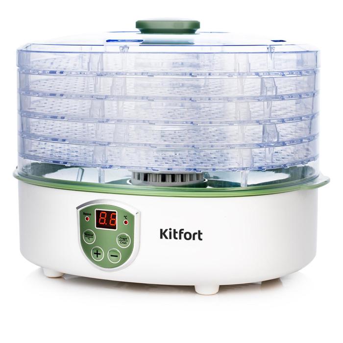 фото Сушилка для овощей kitfort kt-1902, 250 вт, 5 ярусов, белая