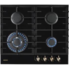 

Варочная поверхность AVEX HM 6042 RB, газовая, 4 конфорки, 56х48 см, чёрная
