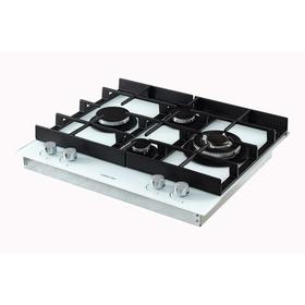 

Варочная поверхность HIBERG VM 6045 W, газовая, 4 конфорки, WOK, 56х48 см, белая