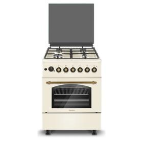 

Плита AVEX FEG 6021 YR, газовая, 4 конфорки, 63 л, 60 см, бежевая