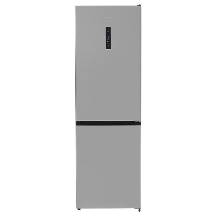 Холодильник HIBERG RFC-330D NFS, двухкамерный, класс А+, 300 л, Total No Frost, серебристый