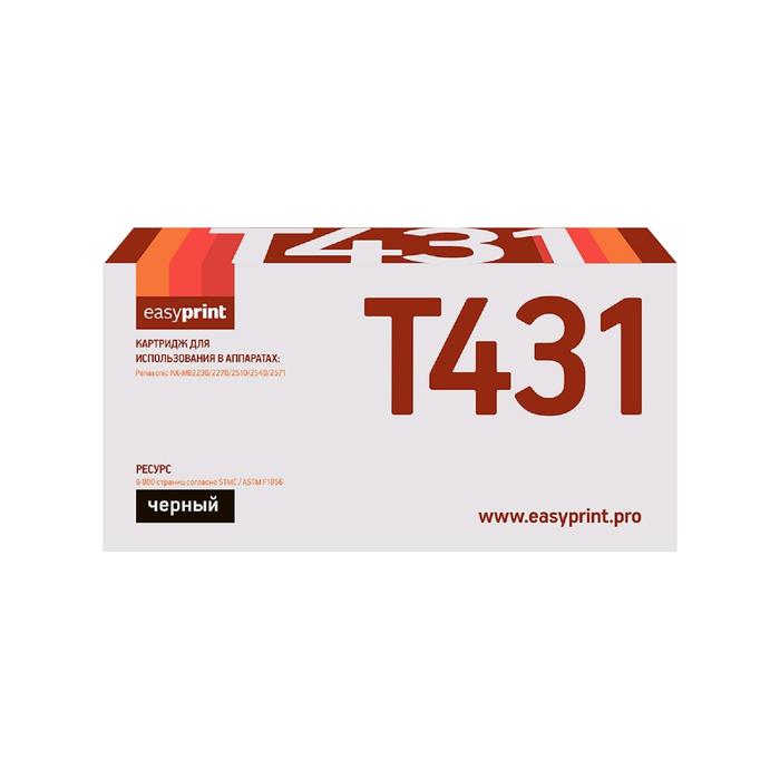 Картридж EasyPrint LP-431 (KX-FAT431A7/FAT431A7/FAT431) для принтеров Panasonic, черный картридж panasonic kx fat431a7 черный картридж