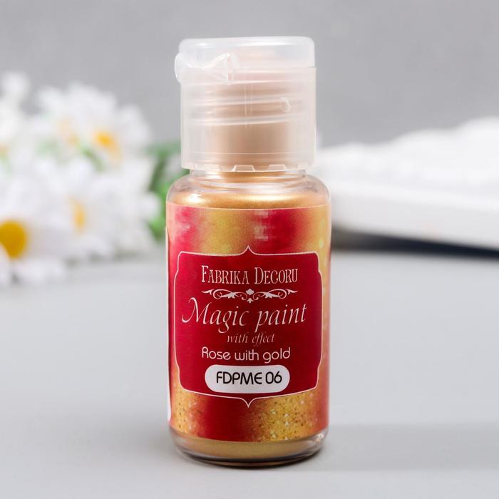 

Сухая краска "Magic paint with effect" 15 мл, роза с золотом