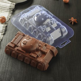 Форма для шоколада и конфет «Танк большой», цвет прозрачный Ош
