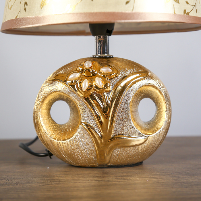 Лампа настольная "Нежная чаша с цветком", 29 см, 220V