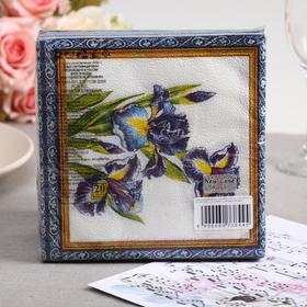 

Салфетки бумажные New Line FRESCO Ирисы, 2-слоя 20 листов 33*33