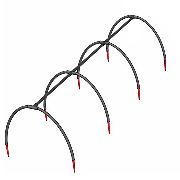 Каркас мини-парника, длина 2.5 м, 4 секции, без укрывного материала