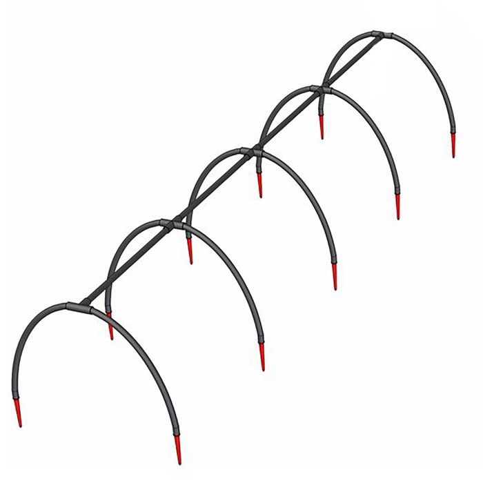 Каркас мини-парника, длина 3.1 м, 5 секций, без укрывного материала