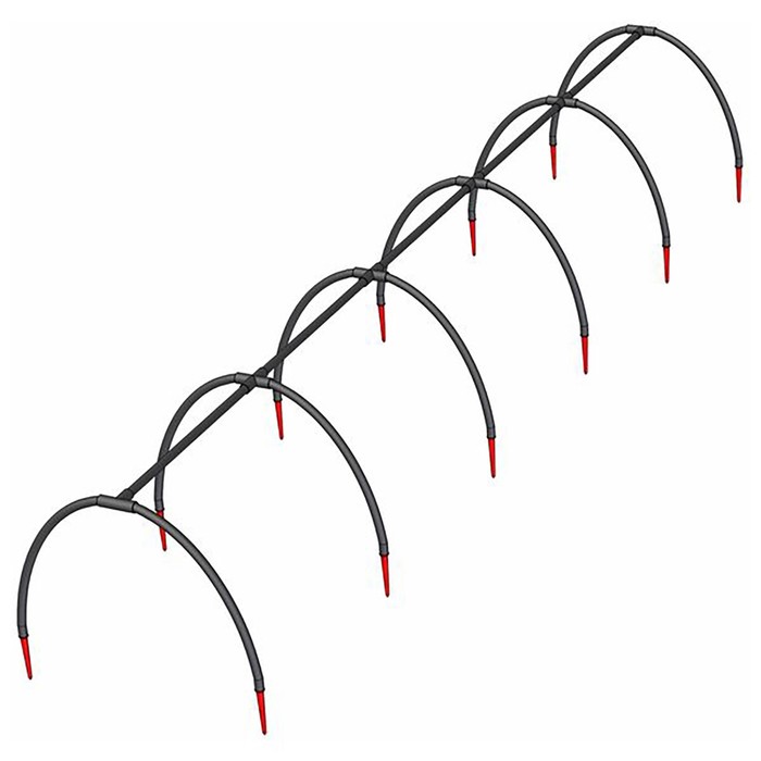 Парник, длина 3.1 м, 6 дуг, плёнка полиэтиленовая 80 мкм