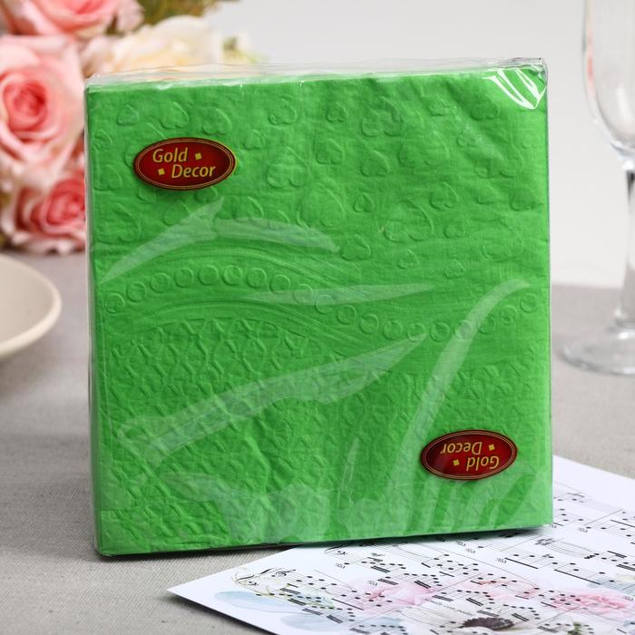 

Салфетки бумажные Gold decor Green Heart, 3 слоя, 33*33 см, 20 шт.