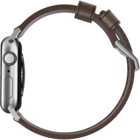 

Ремешок Nomad Modern Leather Strap для Apple Watch 44мм/42мм, тёмно-коричневый