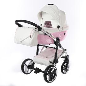 

Коляска Junama candy, 2 в 1, цвет белый/розовый