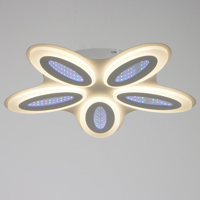 

Люстра с ПДУ 69668/5WT LED 85Вт диммер 3000-6000K белый 49х49 см