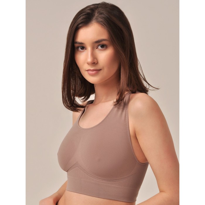 фото Топ женский top shaper spalla larga, размер s/m, цвет chocolate my