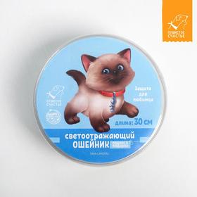 

Ошейник светоотражающий «Лапки» с подвесом, 30 х 1 см МИКС