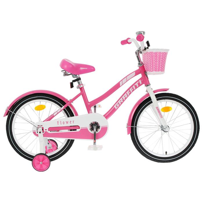 фото Велосипед 20" graffiti flower, цвет розовый/белый