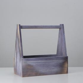 

Кашпо деревянное 30×14×30 см, состаренный