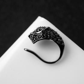 

Серьга "Каффа" львица, хищник, цвет чёрный