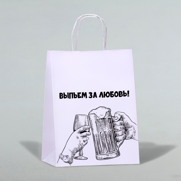 

Пакет подарочный с приколами «За любовь», 24 х 14 х 30 см