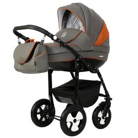 

Коляска Fabio lux, 3 в 1, цвет серый