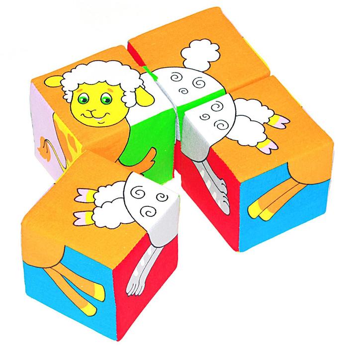 Развивающие кубики «Собери картинку. Домашние животные»