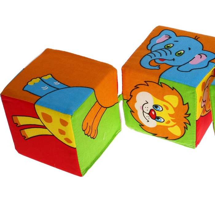 Развивающая игрушка - кубики "Собери картинку", животные Африки