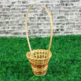 

Корзина «Ажур», с ручкой, D=12,5 см, H=11 см, бамбук