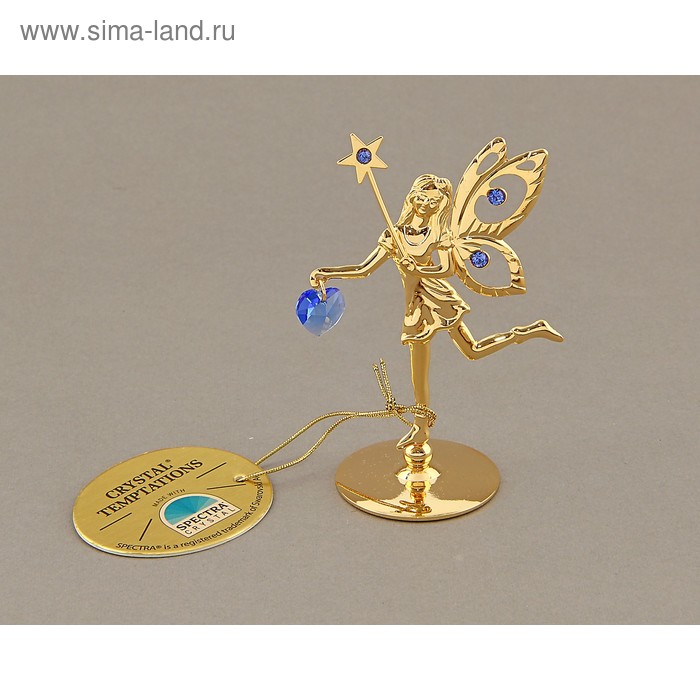 сувенир Фея со звездой с голубыми хрусталиками