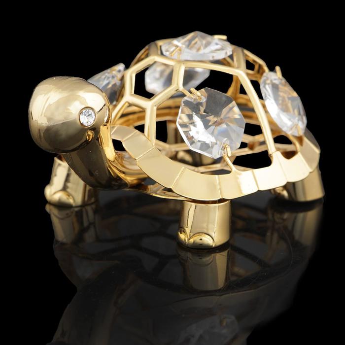 Сувенир «Черепаха», 6×5×4 см, с кристаллами сувенир золотая рыбка 6×3×4 5 см с кристаллами