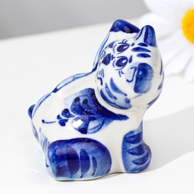 

Сувенир «Кот с сосиской», 6 см, гжель