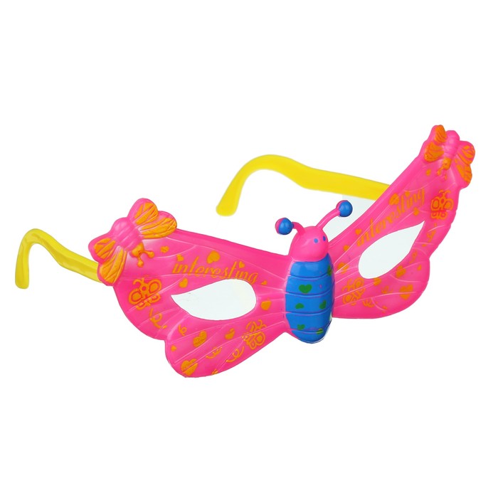 Карнавальные очки детские "Бабочки", цвета МИКС