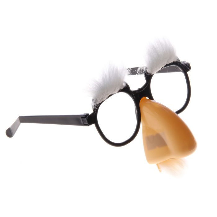 Карнавальные очки-маска, брови, большой нос, 17х4х19 см