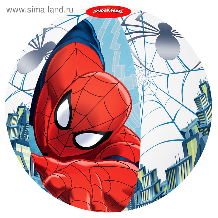 Мяч пляжный Spider-Man, d=51 см, от 2 лет, 98002 Bestway